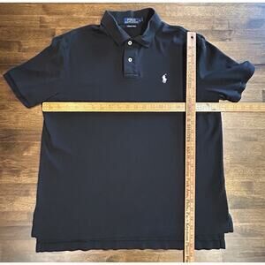 Polo by Ralph Lauren Black Cotton Polo Shirt – White Pony – Size Large